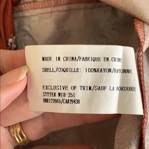 Anama Rust Floral Print Long Kimono - Picture 10 of 10